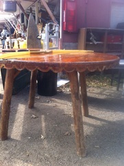 Log Table @ Aberfoyle Antique Market - http://www.handyhomestead.ca/2/post/2013/03/aberfoyle-antique-market.html